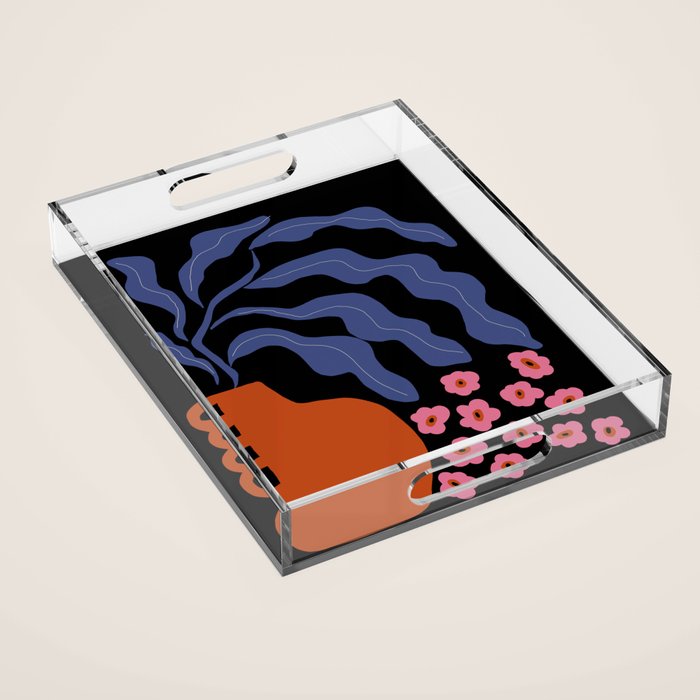 Delightful floral Acrylic Tray Gallery Image 1