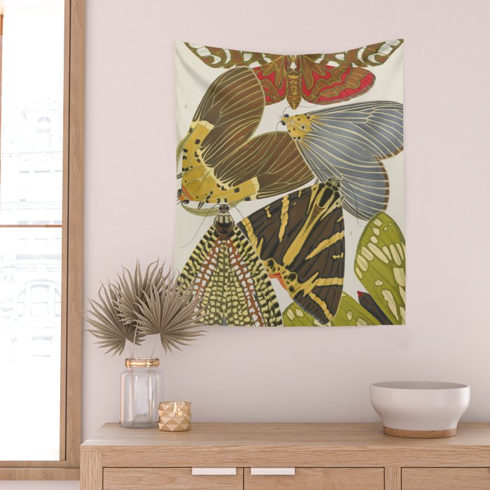 Moth Print by E.A. Seguy, 1925 #5 Wall Tapestry Gallery Image 2