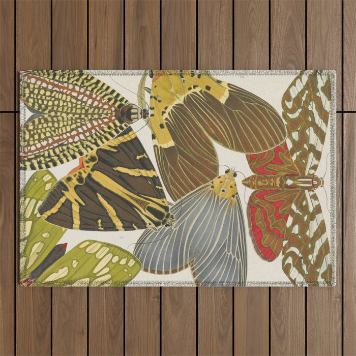 Moth Print by E.A. Seguy, 1925 #5 Outdoor Rug Gallery Image 1
