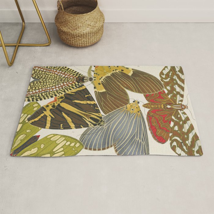 Moth Print by E.A. Seguy, 1925 #5 Rug Gallery Image 1