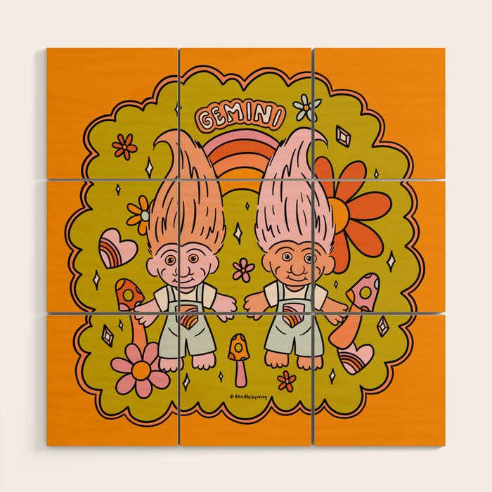 Gemini Troll Wood Wall Art Gallery Image 1