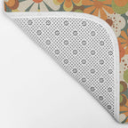 70's Retro Flowers Print Bath Mat Gallery Image 2