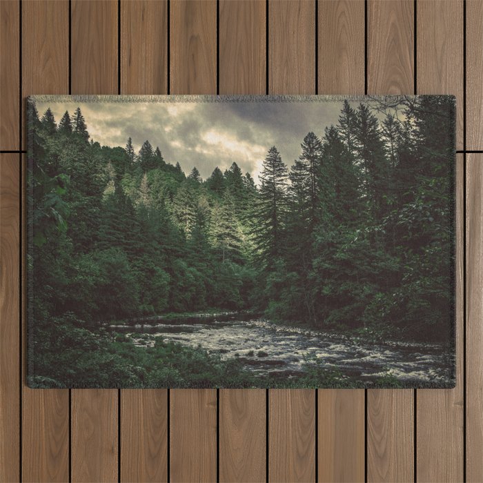 Pacific Northwest River - Nature Photography Outdoor Rug Gallery Image 1