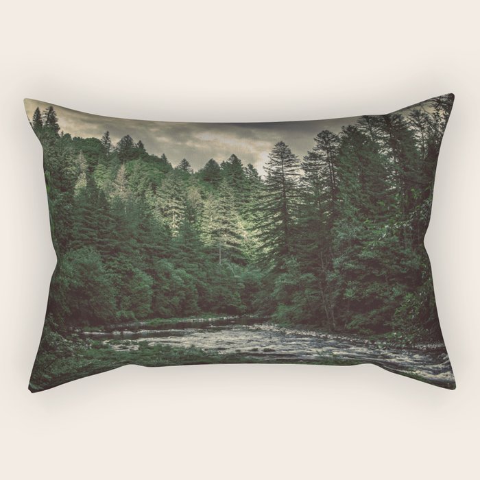 Pacific Northwest River - Nature Photography Rectangular Pillow Gallery Image 2