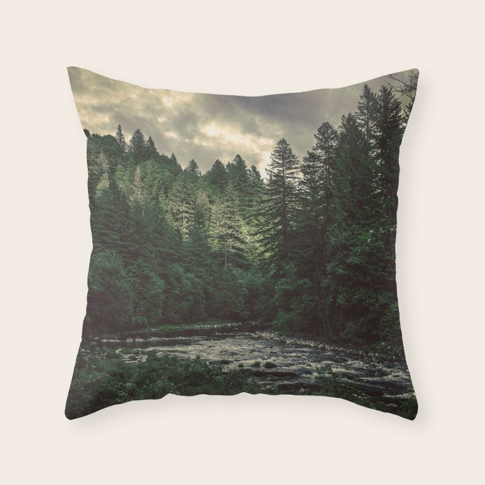 Pacific Northwest River - Nature Photography Throw Pillow Gallery Image 6