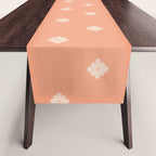 Peach Dot Flower - Minimal Vintage Floral Pattern Table Runner Gallery Image 1