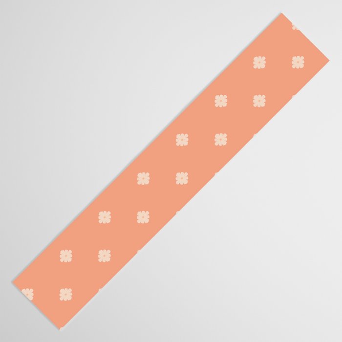 Peach Dot Flower - Minimal Vintage Floral Pattern Table Runner Gallery Image 3