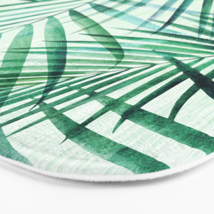 Tropical Fronds Abstract Design Bath Mat Gallery Image 3