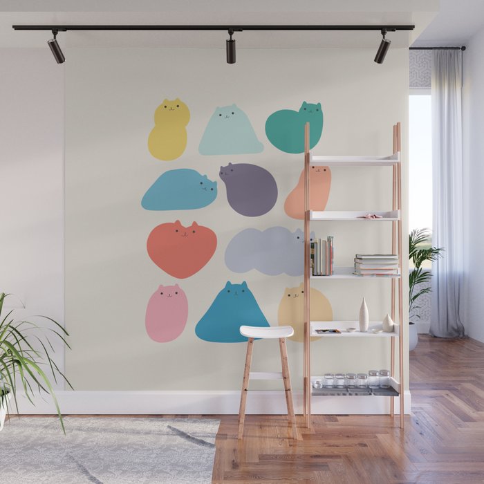 Cat Landscape 168 - Colourful Cats Wall Mural Gallery Image 1
