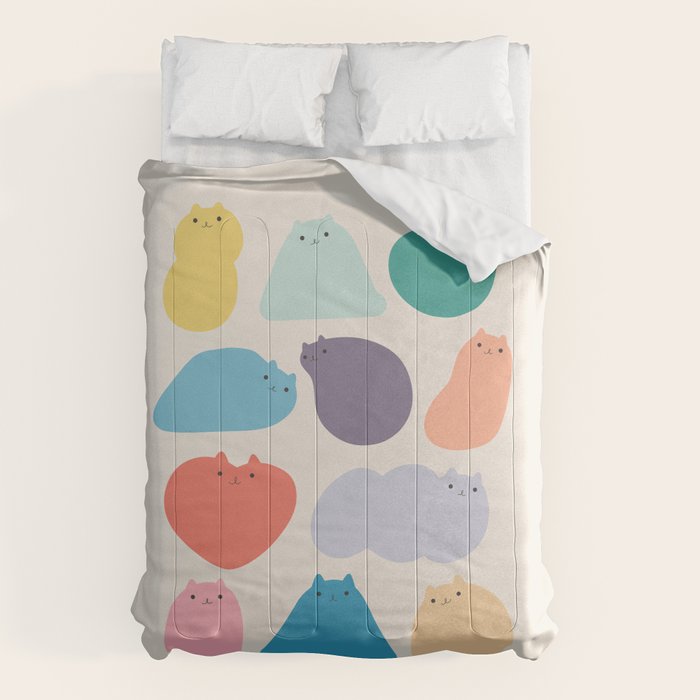 Cat Landscape 168 - Colourful Cats Comforter Gallery Image 6