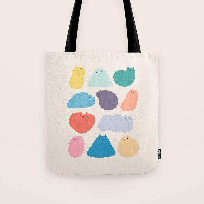 Cat Landscape 168 - Colourful Cats Tote Bag Gallery Image 1