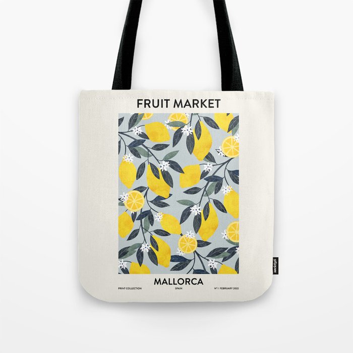 Fruit market retro Mallorca inspiration Tote Bag Gallery Image 1