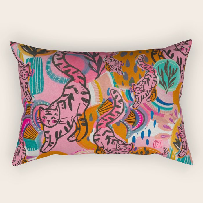 Love cats in the wild Rectangular Pillow Gallery Image 2