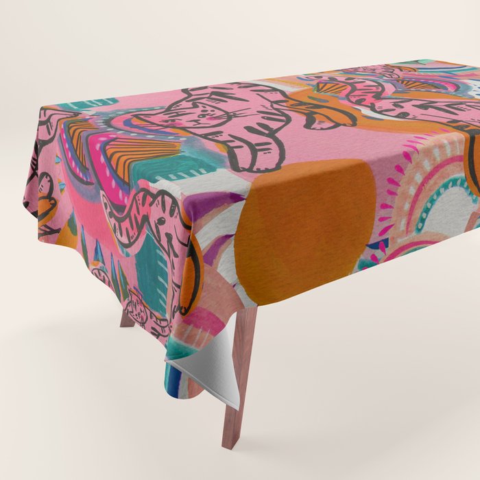 Love cats in the wild Tablecloth Gallery Image 1