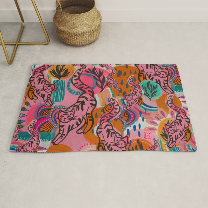 Love cats in the wild Rug Gallery Image 1