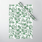 Chinoiserie Emerald Green Wrapping Paper Gallery Image 1