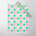 Merry and Bright Christmas Wreath Wrapping Paper Gallery Image 1