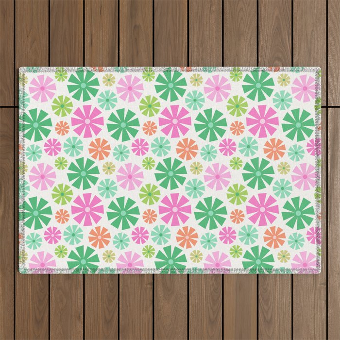 Merry and Bright Christmas Wreath Outdoor Rug Gallery Image 1