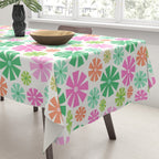 Merry and Bright Christmas Wreath Tablecloth Gallery Image 3