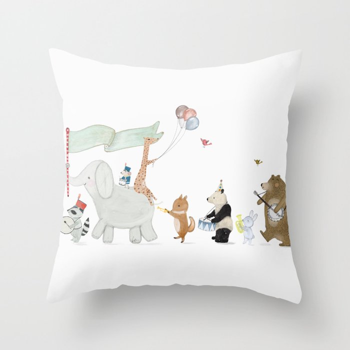 littlest parade Throw Pillow Gallery Image 6