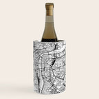 Prague White Map Wine Chiller Gallery Image 1