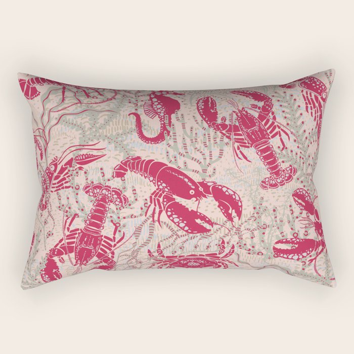 Red Lobster Viva Magenta Rectangular Pillow Gallery Image 2