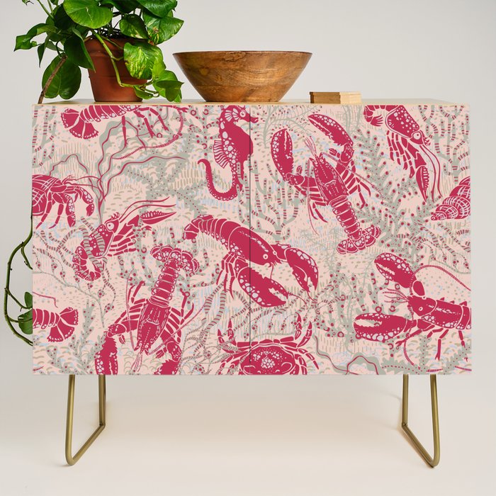 Red Lobster Viva Magenta Credenza Gallery Image 1