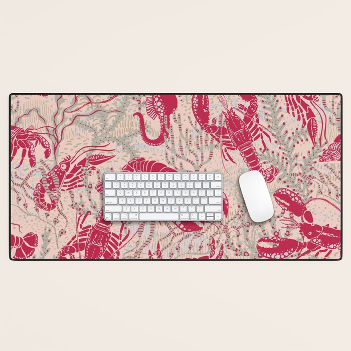 Red Lobster Viva Magenta Desk Mat Gallery Image 1