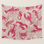 Red Lobster Viva Magenta Wall Tapestry Gallery Image 4