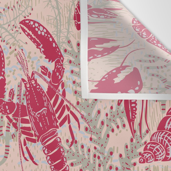Red Lobster Viva Magenta Wall Tapestry Gallery Image 3