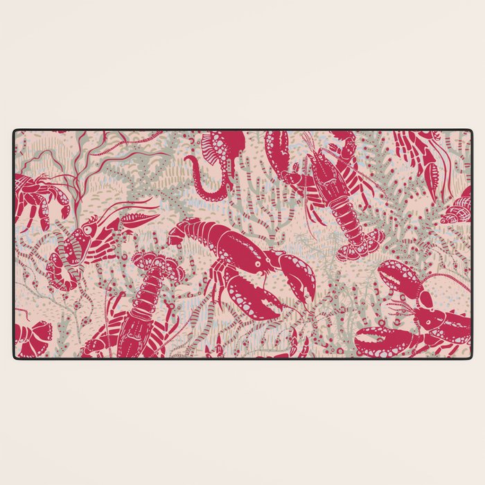 Red Lobster Viva Magenta Desk Mat Gallery Image 3