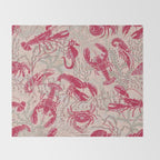 Red Lobster Viva Magenta Throw Blanket Gallery Image 2