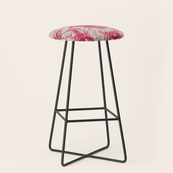Red Lobster Viva Magenta Stool Gallery Image 1