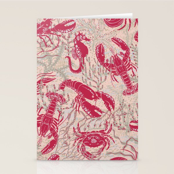 Red Lobster Viva Magenta Stationery Card Gallery Image 2