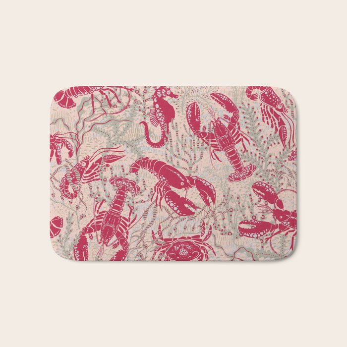 Red Lobster Viva Magenta Bath Mat Gallery Image 1
