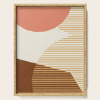 Lines Color Shapes - Pink Gold Brown Serving Tray Gallery Image 1