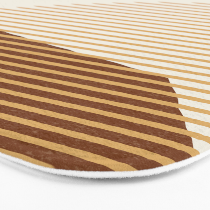 Lines Color Shapes - Pink Gold Brown Bath Mat Gallery Image 3