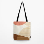 Lines Color Shapes - Pink Gold Brown Tote Bag Gallery Image 2
