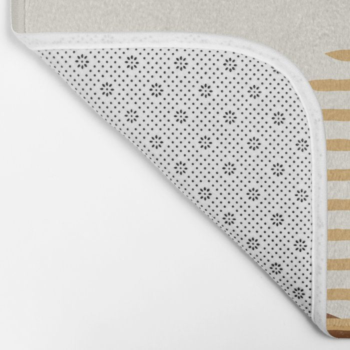 Lines Color Shapes - Pink Gold Brown Bath Mat Gallery Image 2