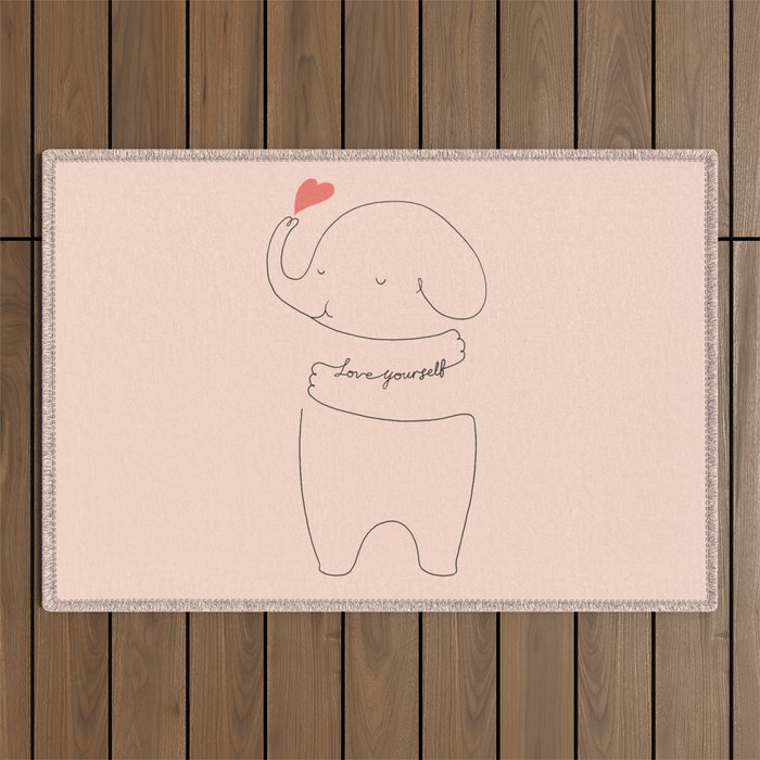 Love Yourself Ele 2 Outdoor Rug Gallery Image 1