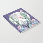 Desert Cactus Full Moon Succulent Garden on Purple Notebook Gallery Image 2