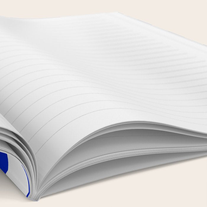 Cobalt Blue and White Checkerboard Pattern Notebook Gallery Image 2