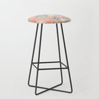 Cosmic Cowboys and Cacti -  peach and turquoise  Stool Gallery Image 1