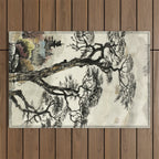 Japanese Mountain Forest Tree Landscape Outdoor Rug Gallery Image 1