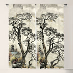 Japanese Mountain Forest Tree Landscape Window Curtain Gallery Image 5