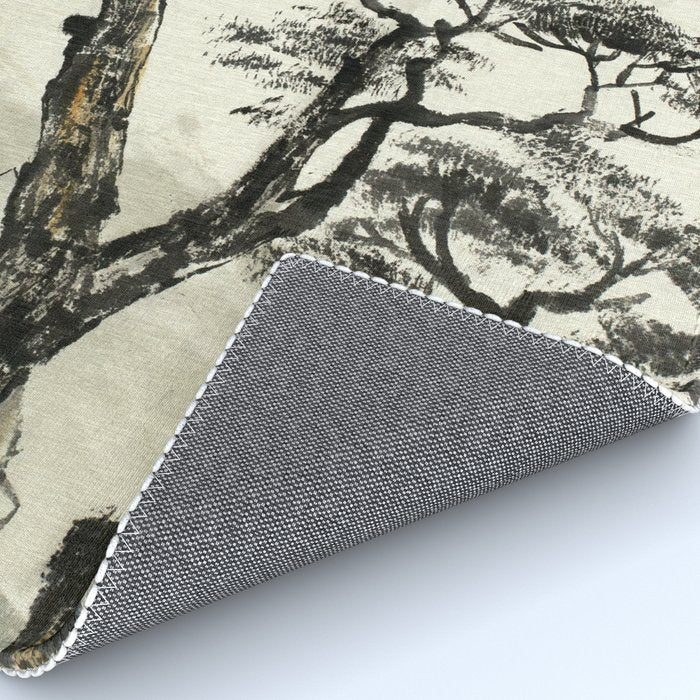 Japanese Mountain Forest Tree Landscape Rug Gallery Image 4