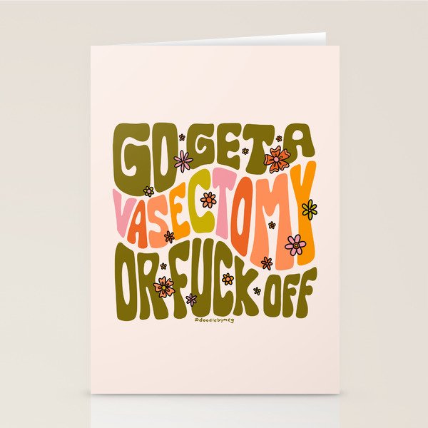 Go Get A Vasectomy Stationery Card Gallery Image 2