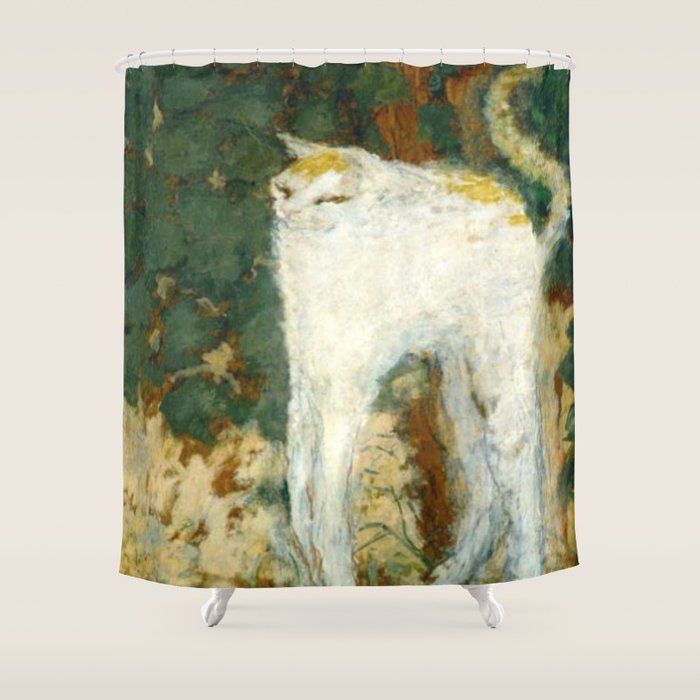 The White Cat - Pierre Bonnard Shower Curtain Gallery Image 1
