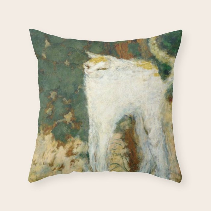 The White Cat - Pierre Bonnard Throw Pillow Gallery Image 6
