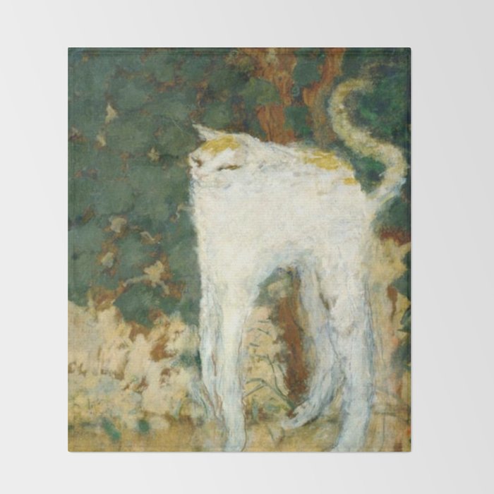 The White Cat - Pierre Bonnard Throw Blanket Gallery Image 2